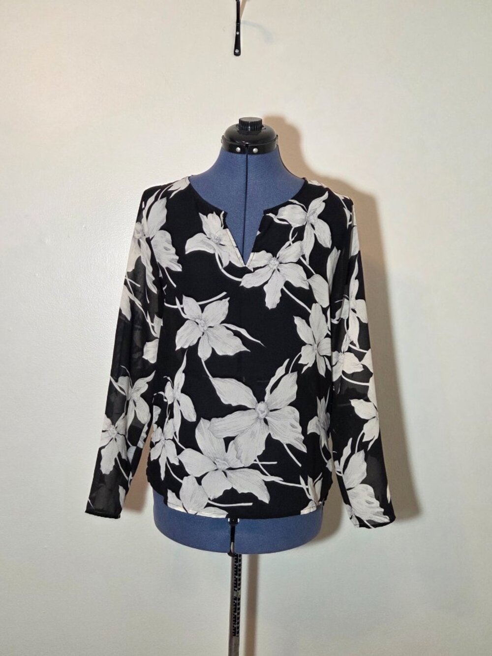 Banana Republic Sheer Floral Blouse